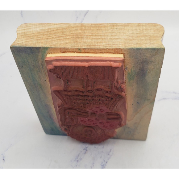 Curly Haired Girl Doll Love Hug A Heart Dots Wood Mounted Rubber Stamp - Picture 2 of 7